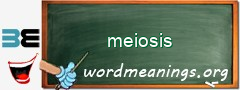 WordMeaning blackboard for meiosis